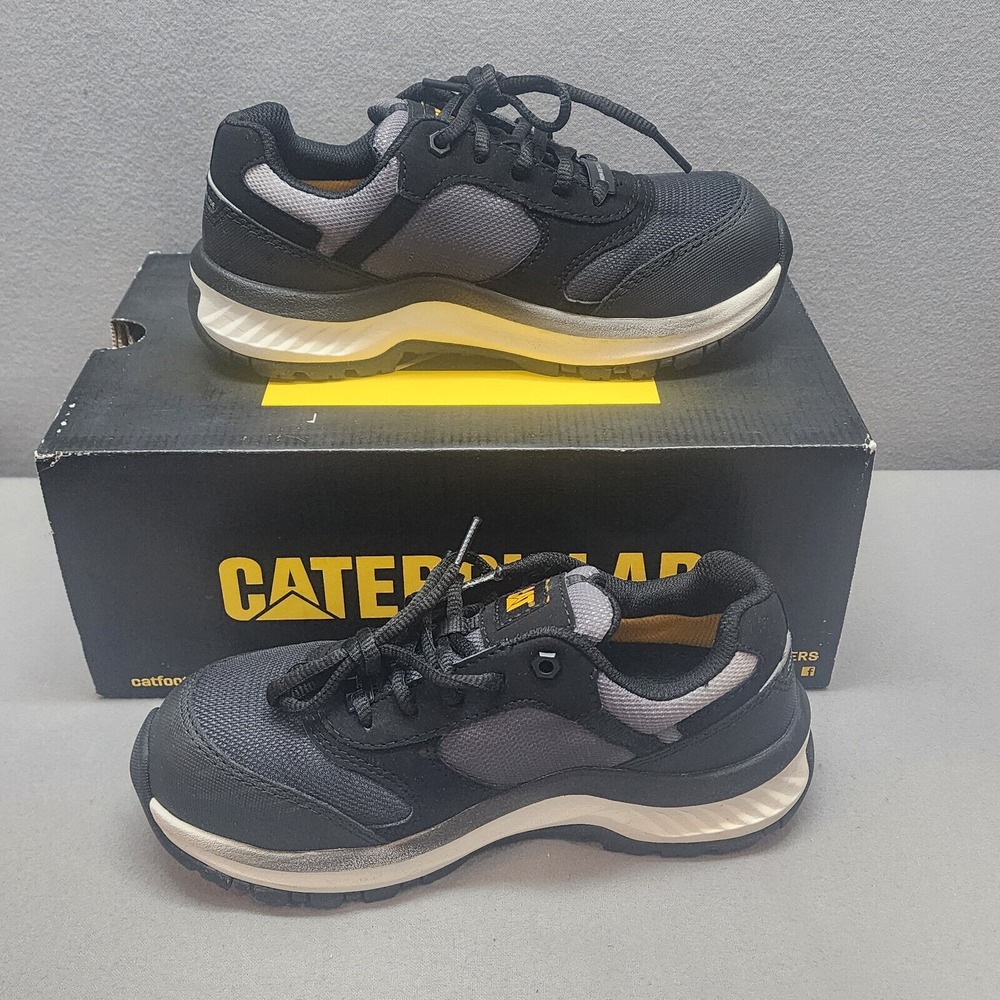 Caterpillar Work Sneakers Black Composite Toe Non-Metallic Womens 5.5 NEW